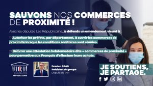 Damien Abad soutient es commerçants